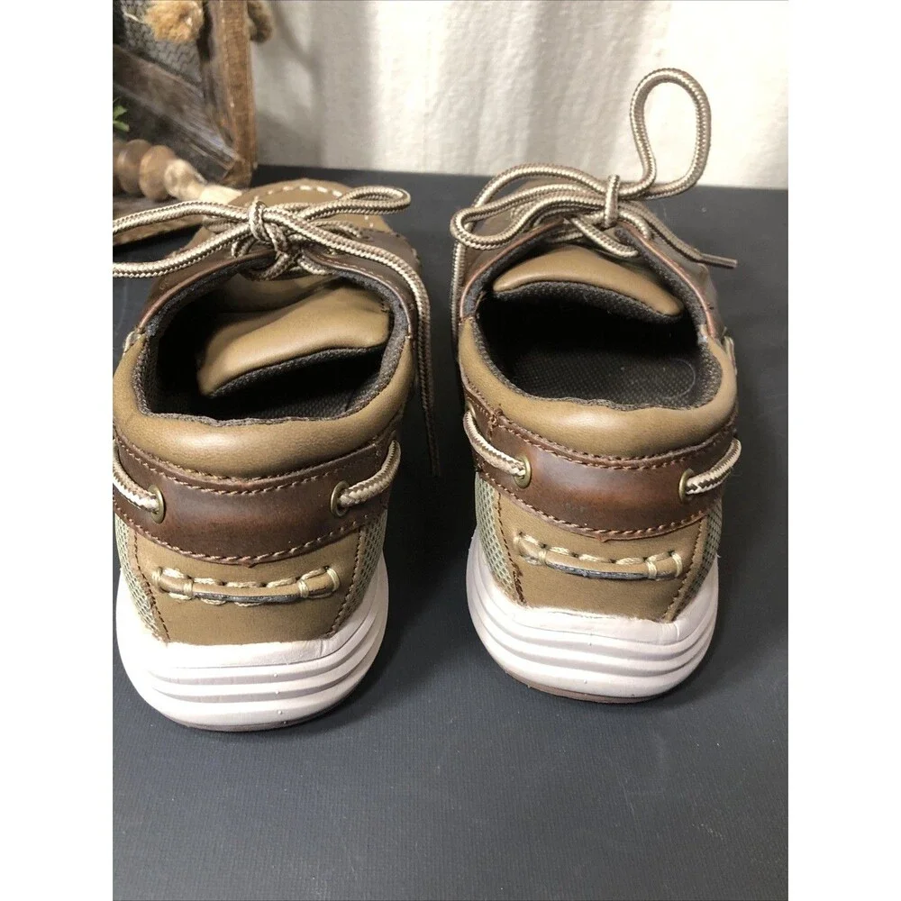 New AMERICAN EAGLE Boy's 3 Boat MOCCASINS Shoes Tan Slip-On #159290